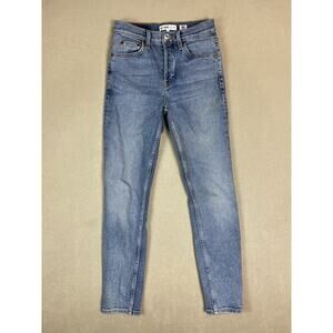 RE/DONE Originals Jeans Womens‎ 24 Blue Mid Rise Ankle Crop Stretch Denim